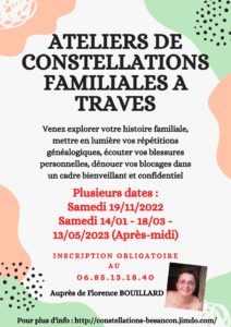 Ateliers de constellations familiales à Traves - Florence Bouillard